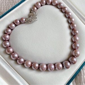 11mm-16mm cultured big purple pearls necklace